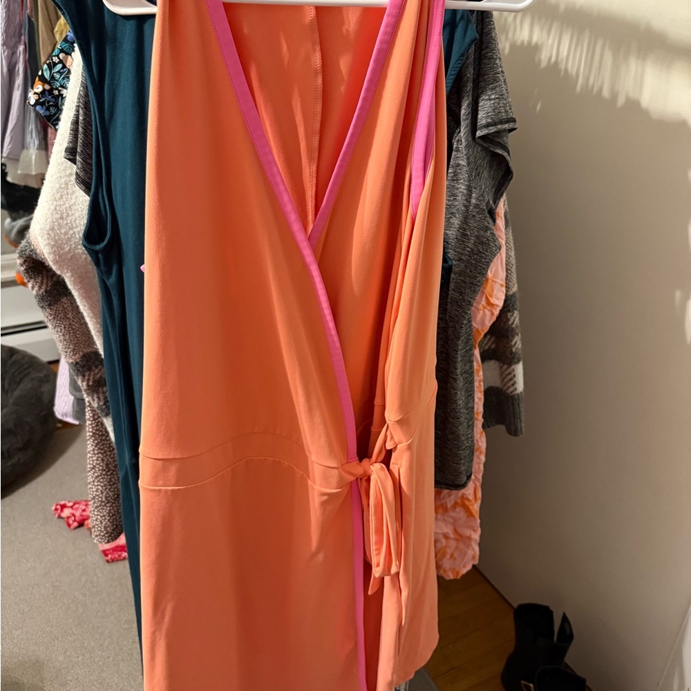 Livi Active Orange and Pink Wrap Dress